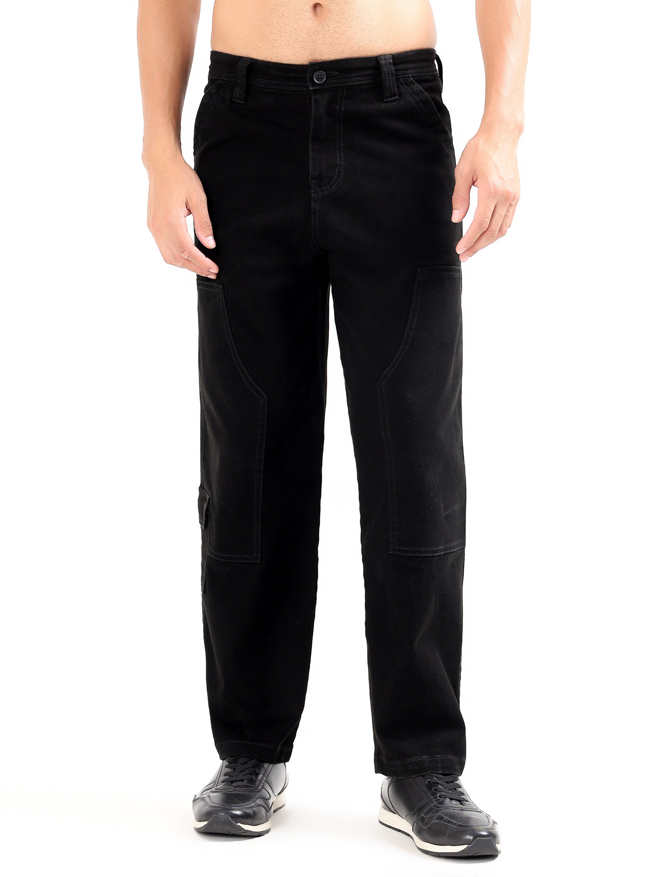 MEN'S BLACK UTILITY CARGO PANTS