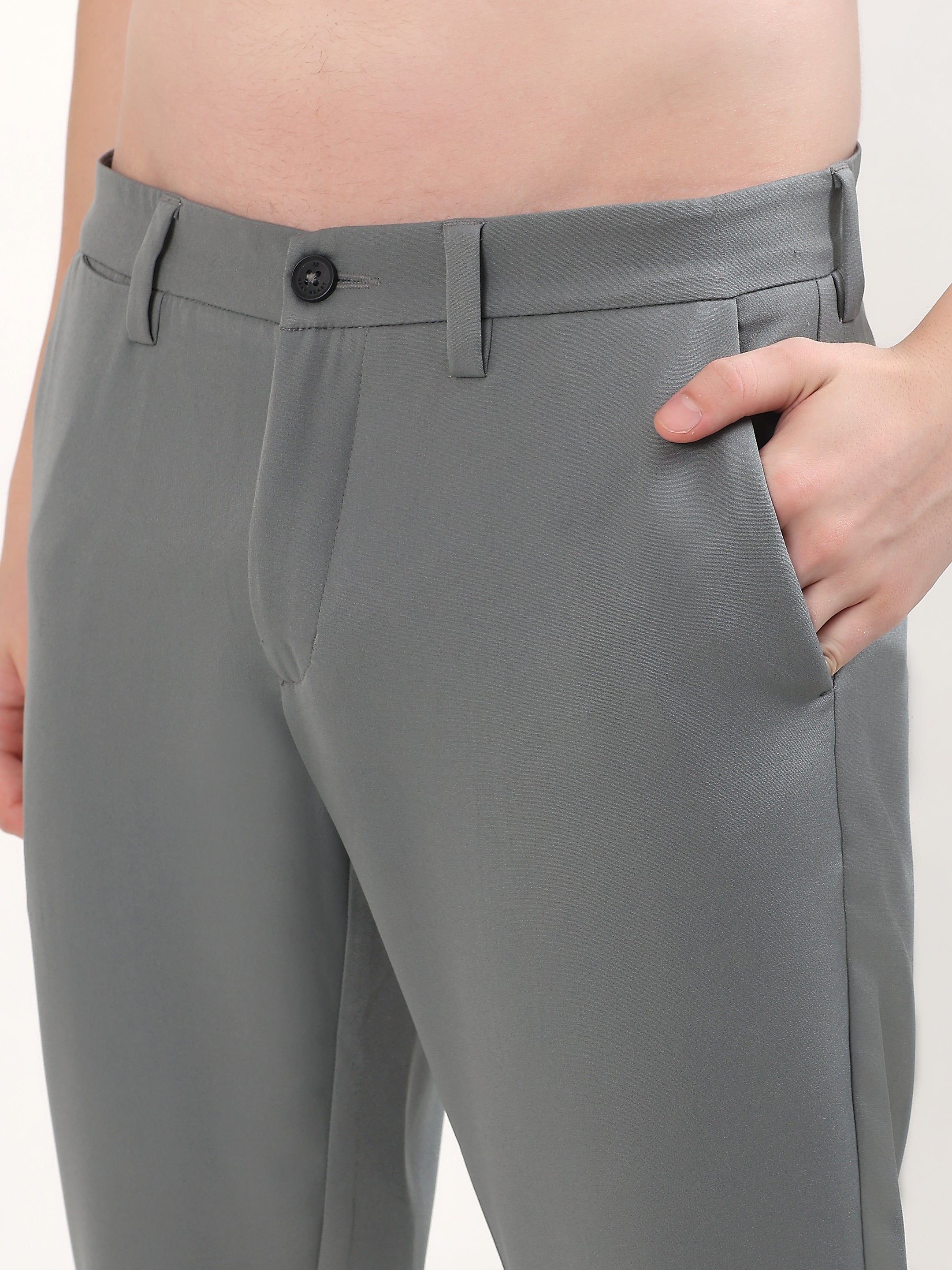 GREY SLIM FIT CHINOS
