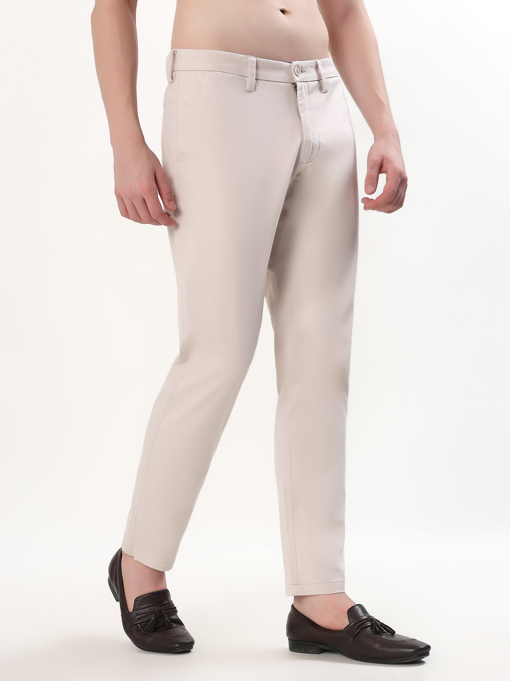 MEN'S CREAM SLIM FIT CHINOS