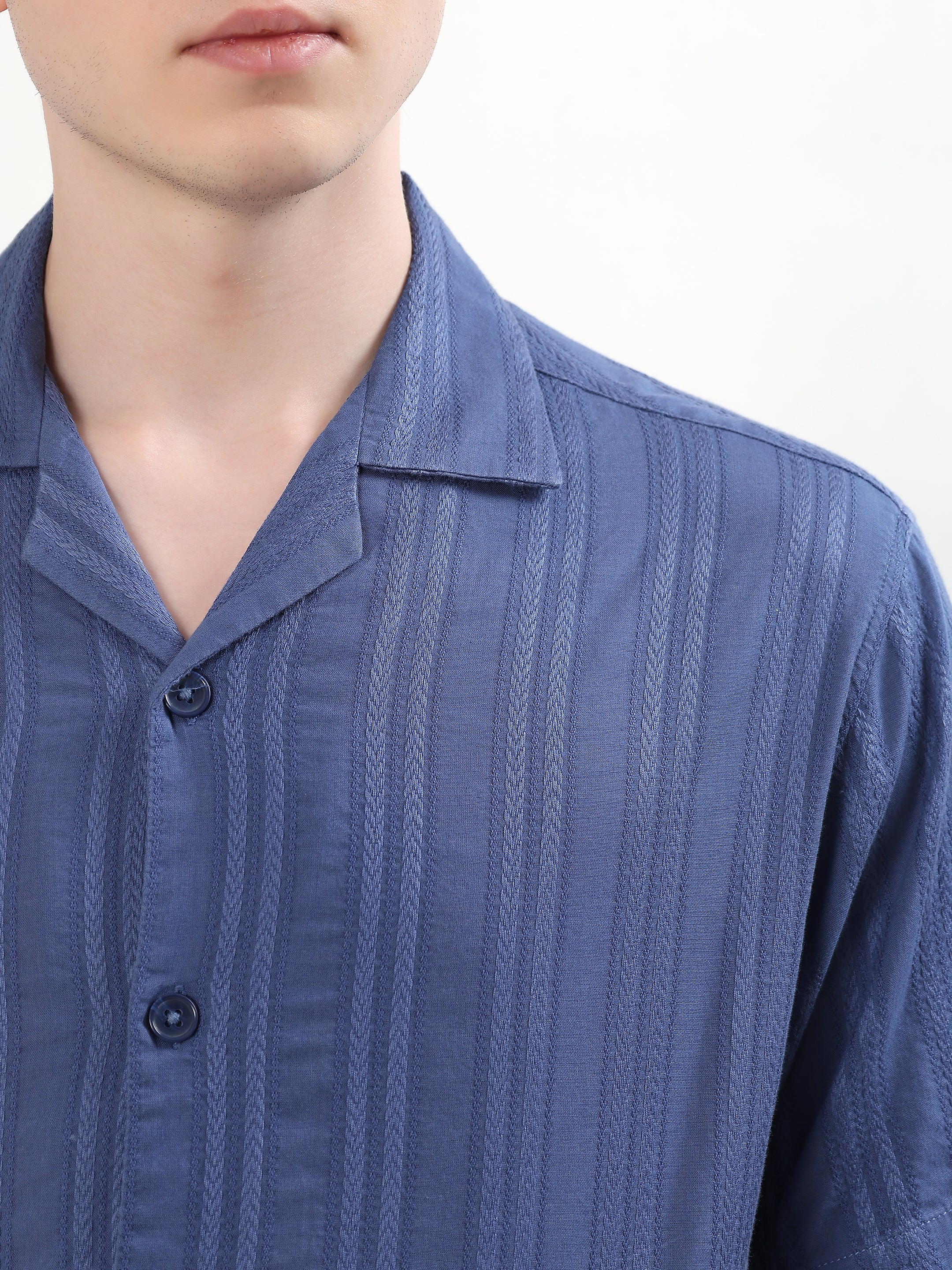 STEEL BLUE TEXTURED RESORT