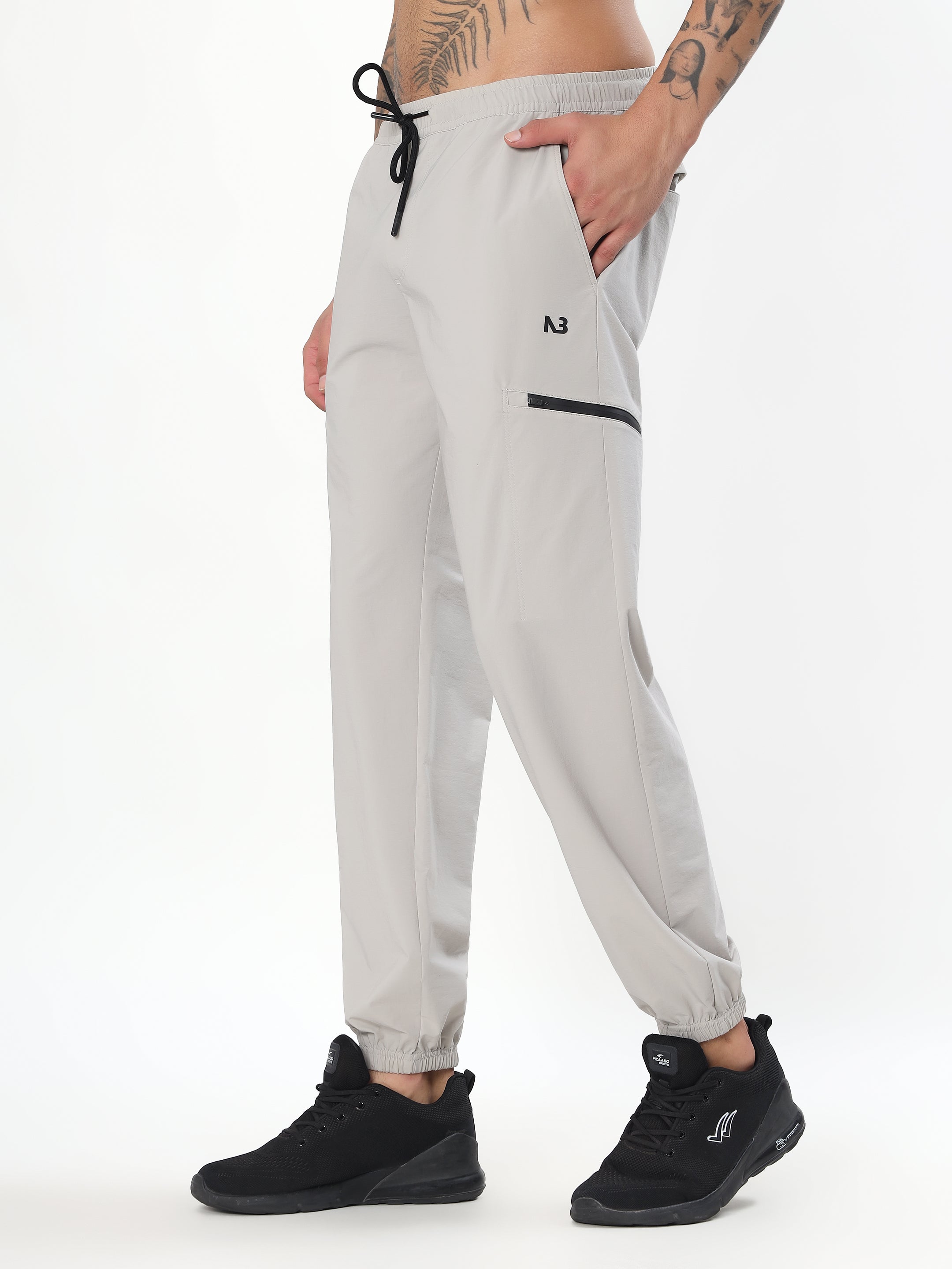 LIGHT GREY UTILITY JOGGERS