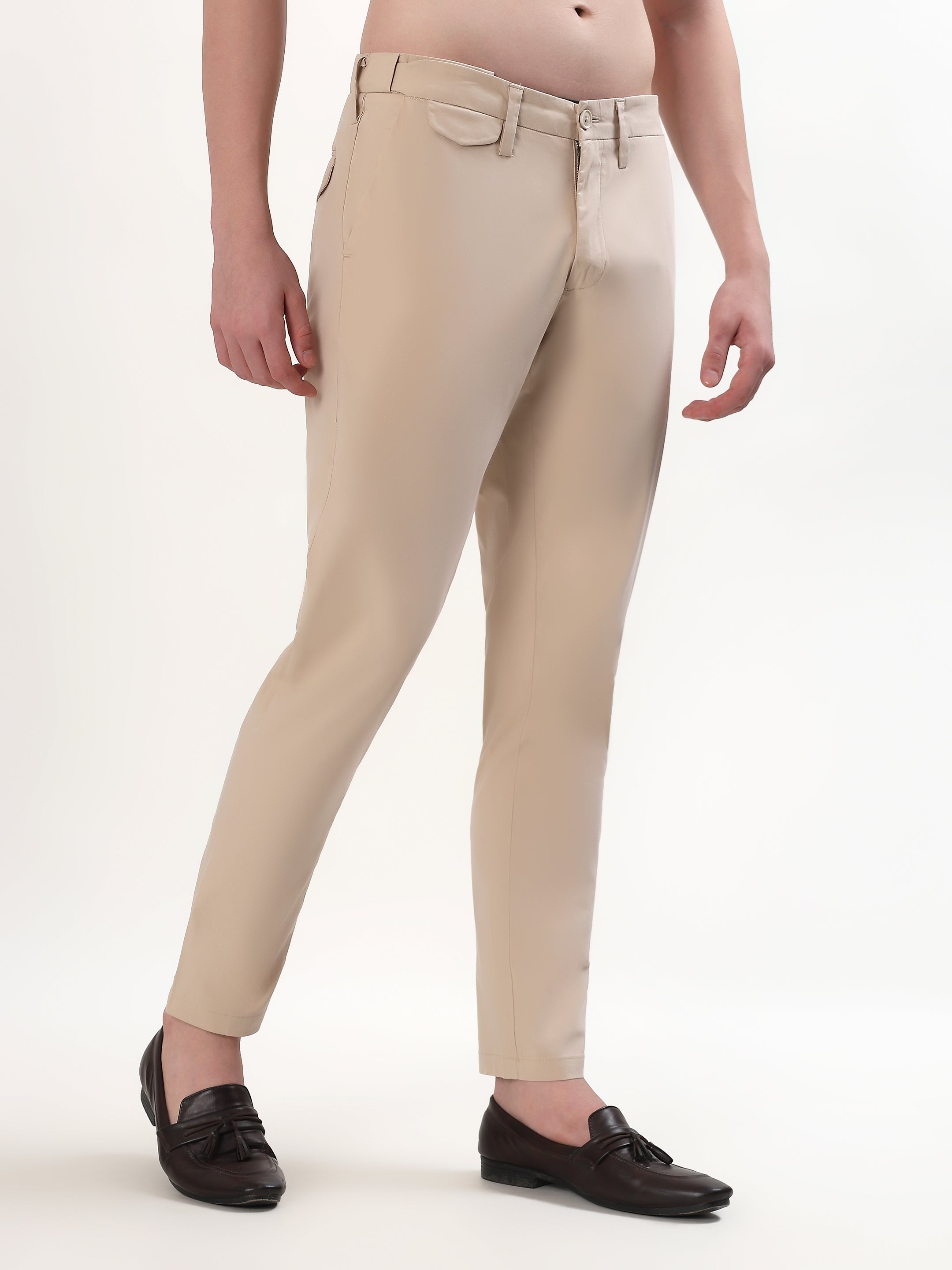 BEIGE SLIM FIT CHINOS