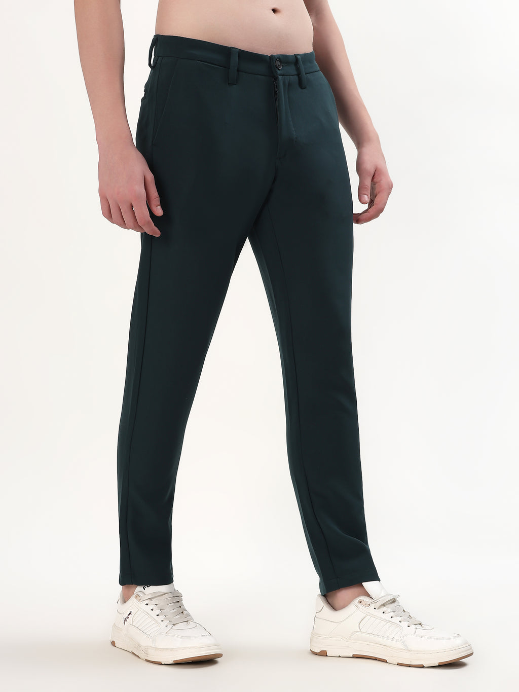 MEN'S GREEN SLIM FIT CHINOS