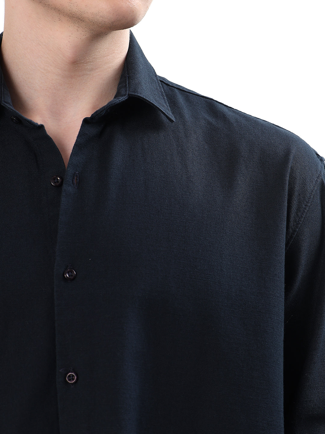 NAVY BALUE LINEN SHIRT