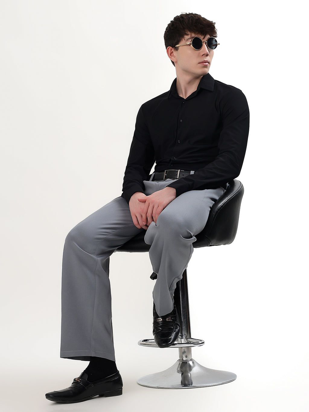 JET BLACK STRETCH KNIT / NYLON-SPANDEX BLEND