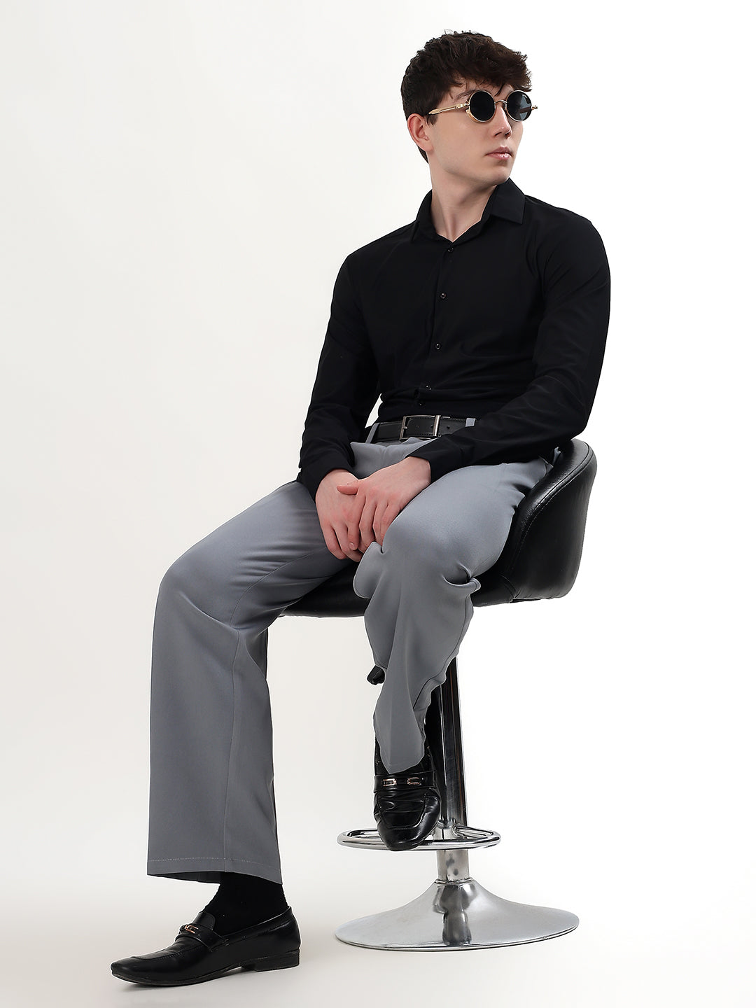 JET BLACK STRETCH KNIT / NYLON-SPANDEX BLEND