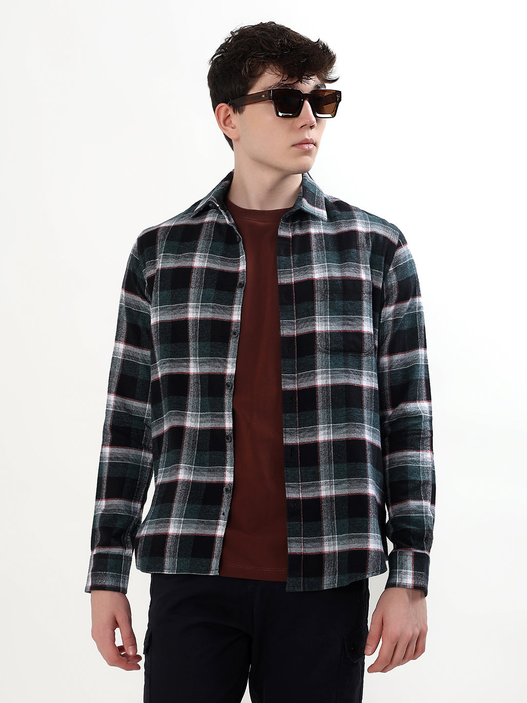 FOREST GREEN & BLACK CHECKED