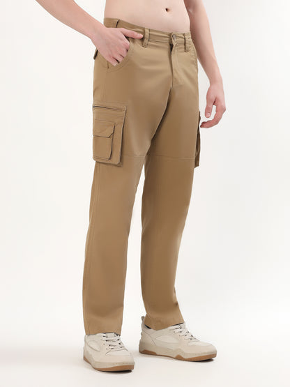 KHAKI UTILITY CARGO TROUSER (MULTIPLE FUNCTIONAL POCKETS)