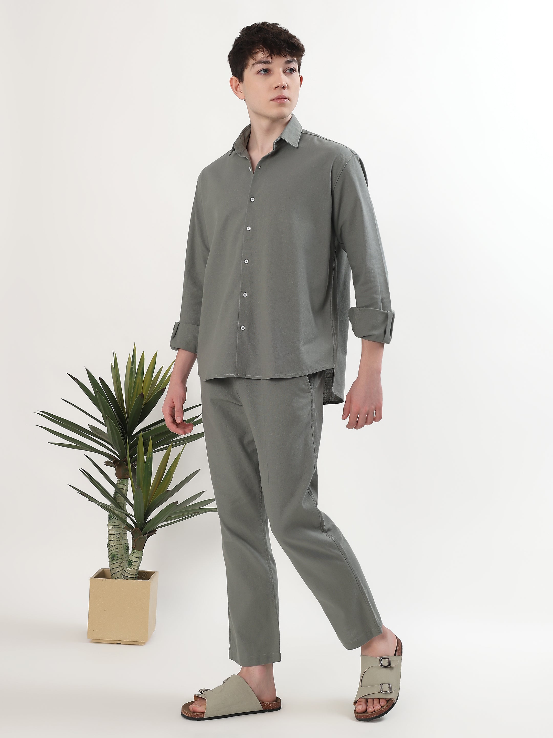 SAGE GREEN LINEN SHIRT