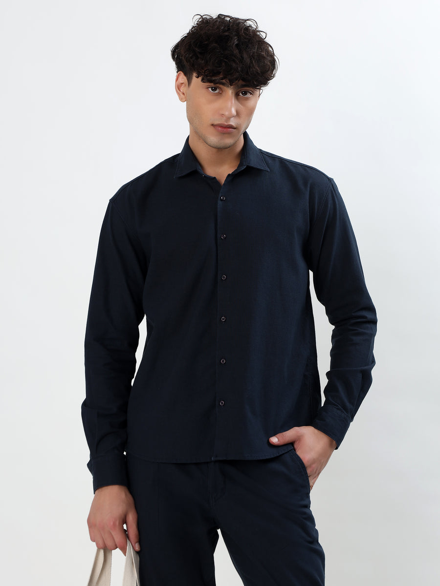 NAVY BLUE MEN'S SMART-CASUAL CO-ORD SET