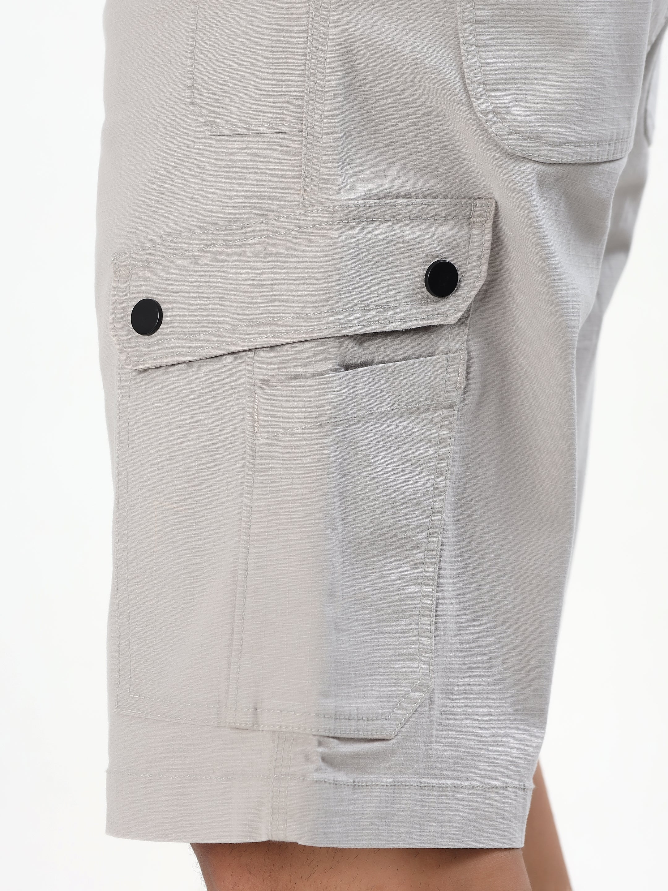 MEN'S LIGHT GREY CARGO SHORTS