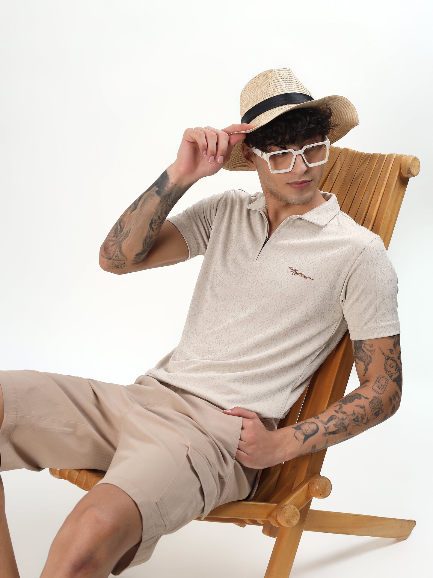 NEXTBEAST IVORY CREST PERFORMANCE POLO T-SHIRT