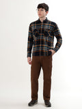 BLACK, TEAL & RUST PLAID CHECK
