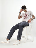 MEN DARK GREY MULTI-POCKET CARGO PANTS