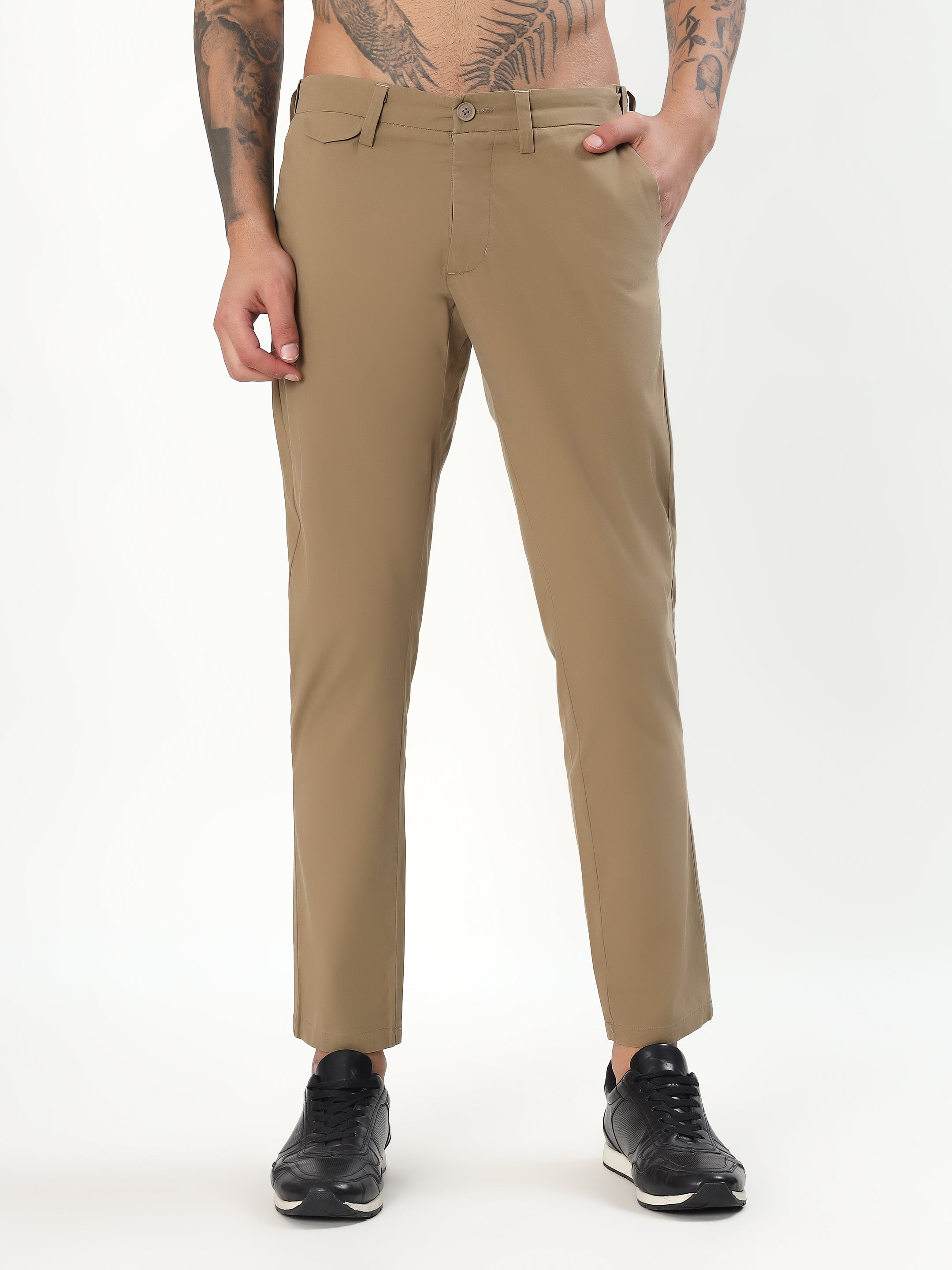 MEN'S KHAKI SLIM FIT CHINOS