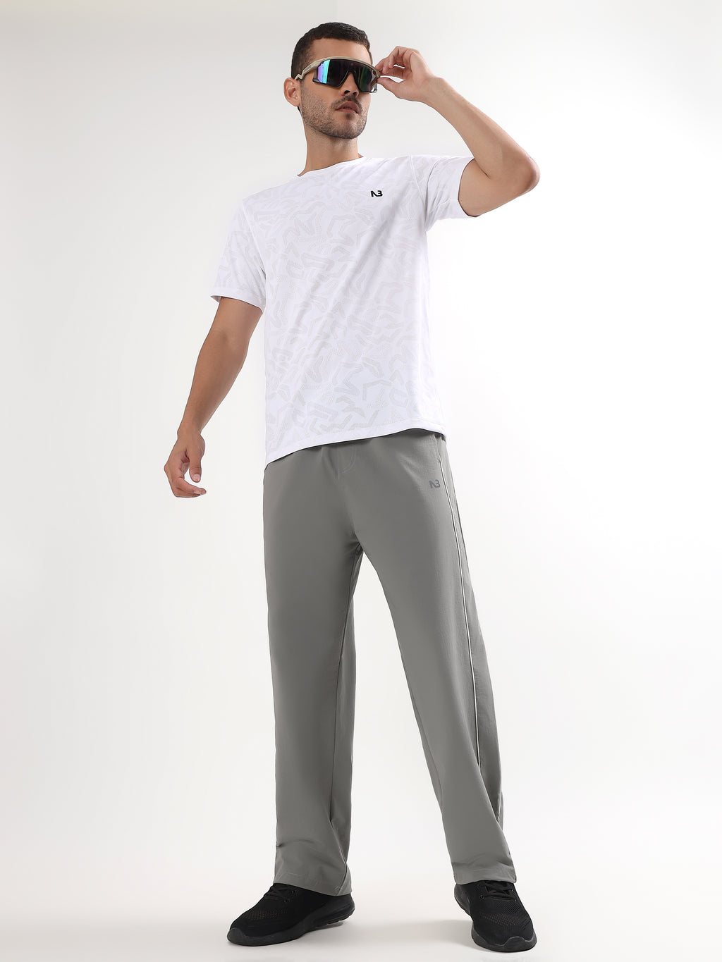 GREY RELAXED FIT TRACK PANTS