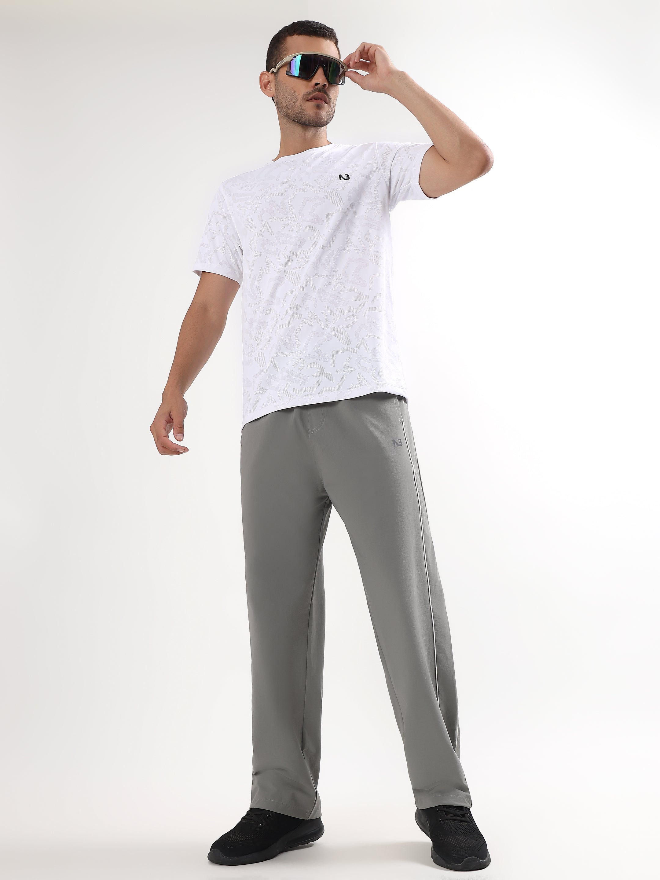 GREY RELAXED FIT TRACK PANTS