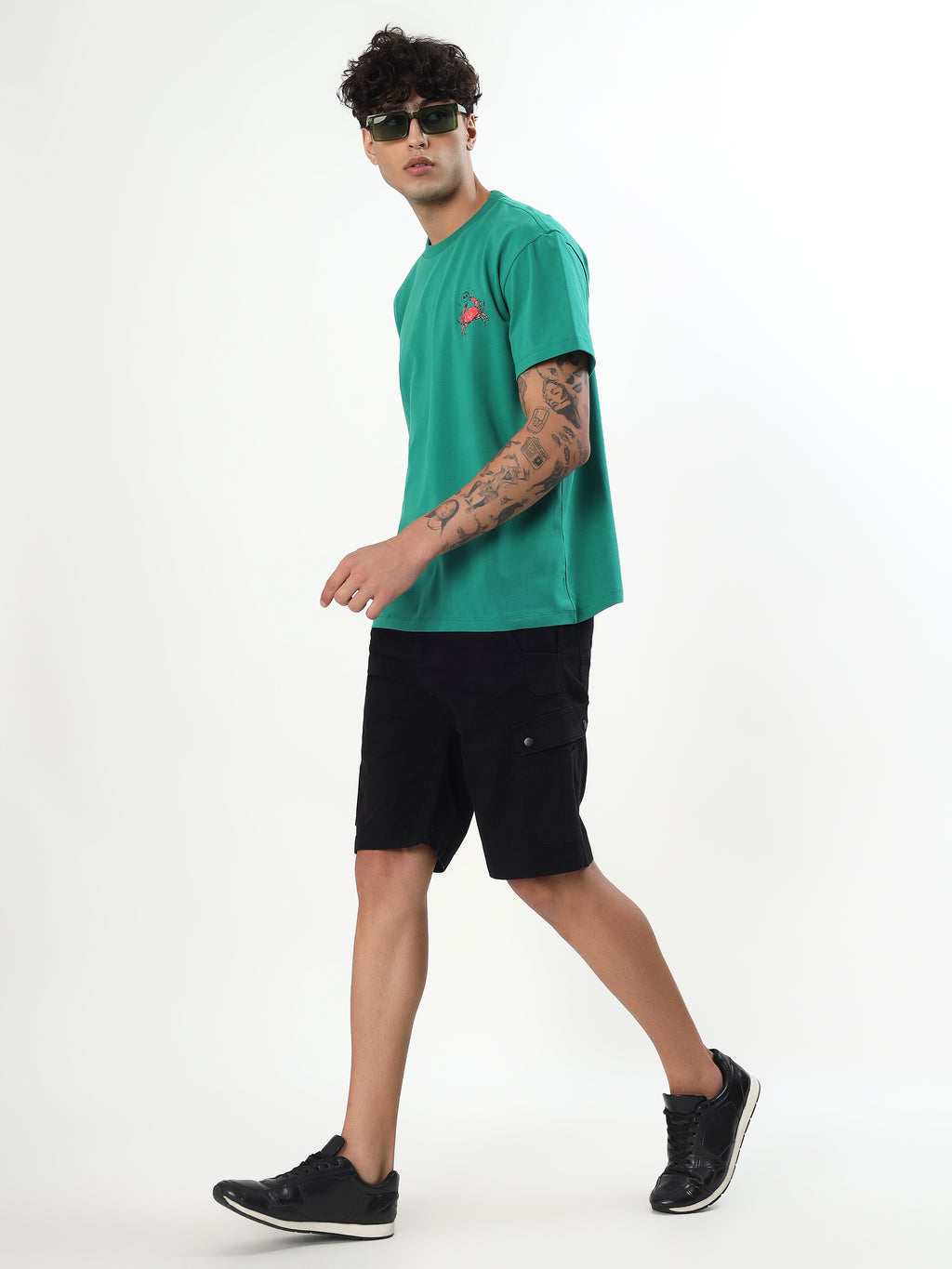 "CRAB CLAW GRAPHIC" PRINTED OVERSIZED T-SHIRT