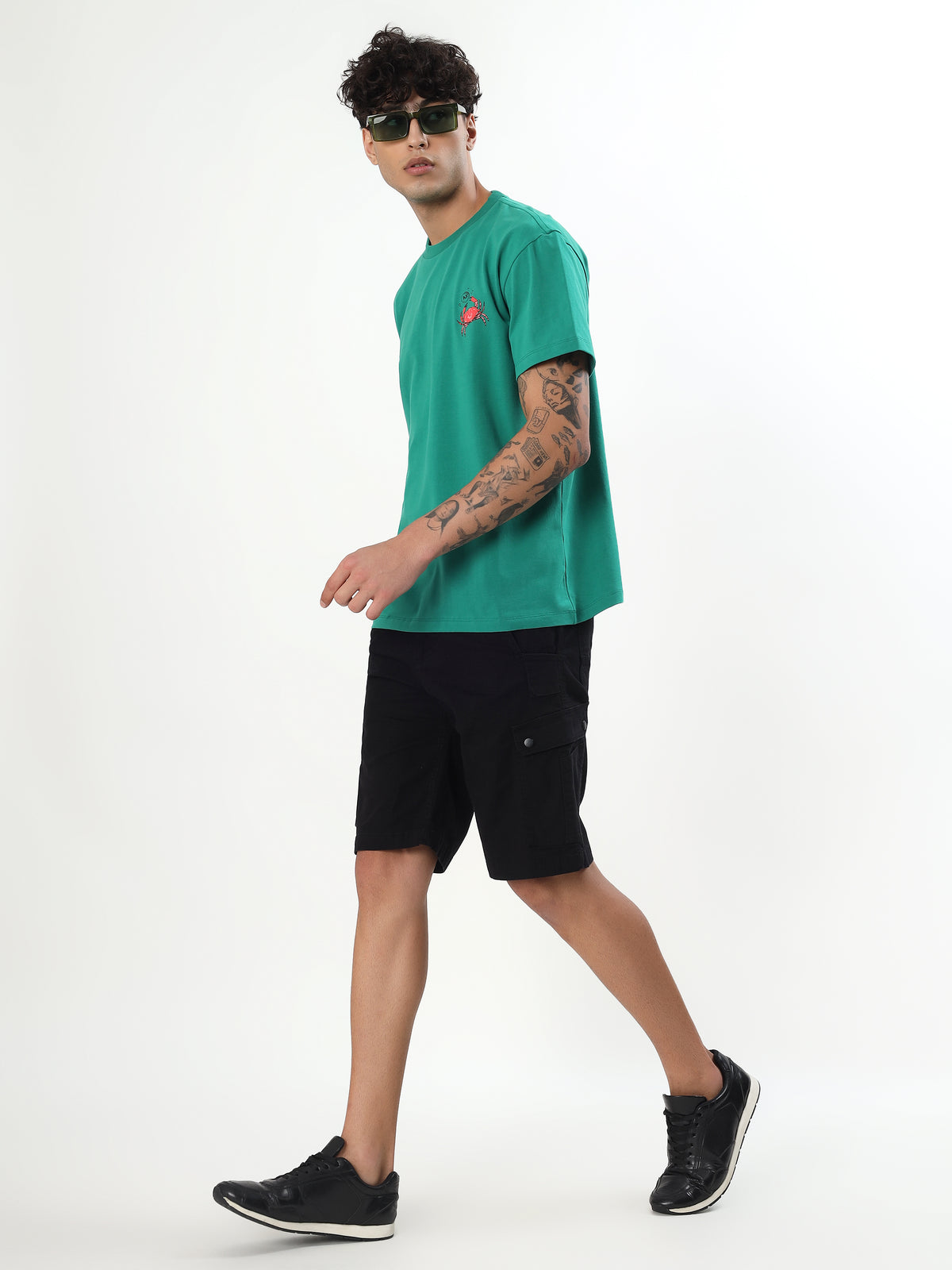 "CRAB CLAW GRAPHIC" PRINTED OVERSIZED T-SHIRT