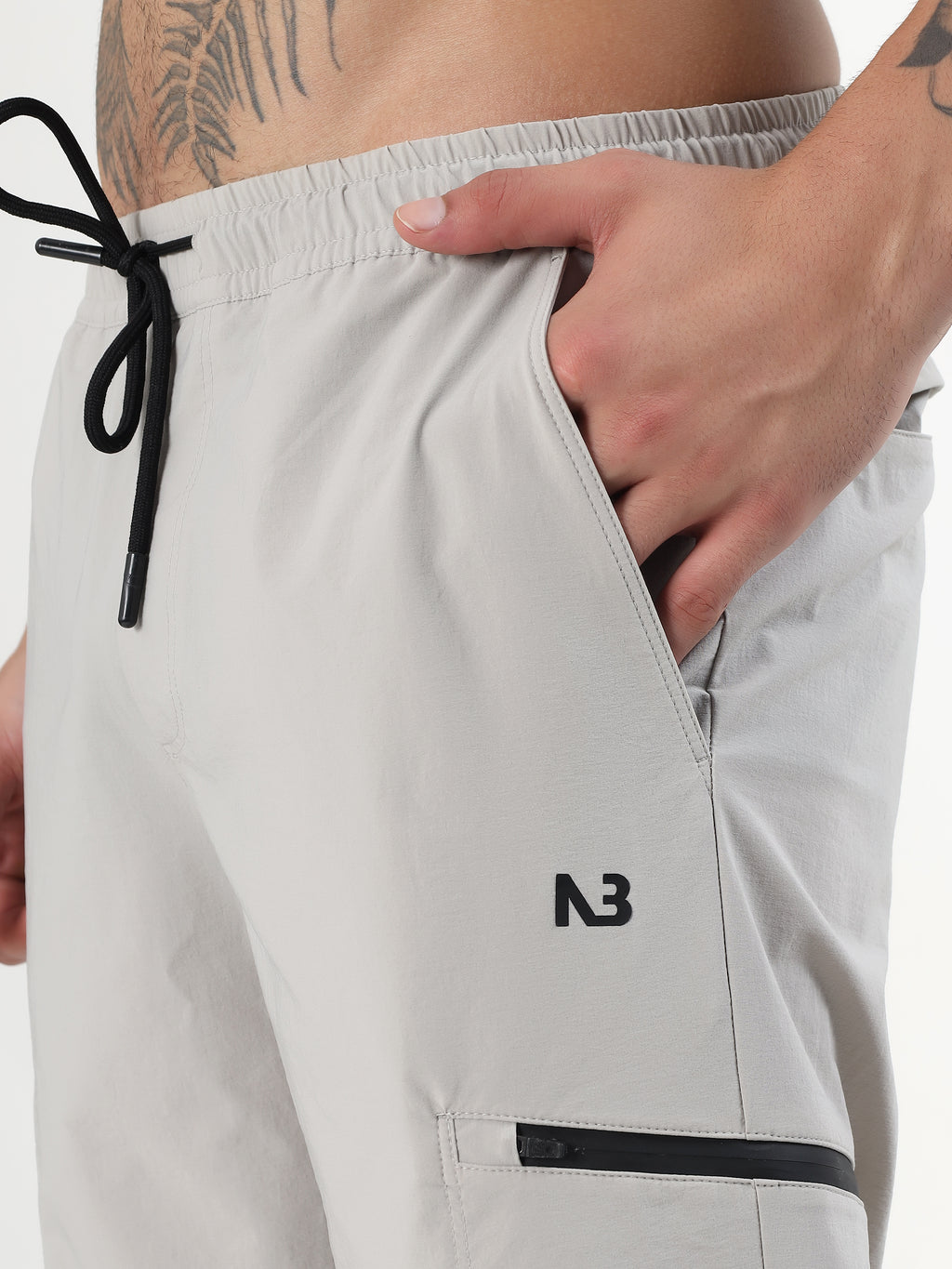 LIGHT GREY UTILITY JOGGERS