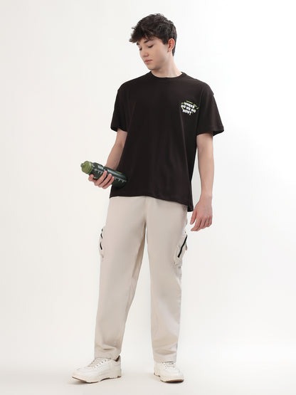 "NEON BEAST" BALACLAVA BUNNY GRAPHIC PRINTED OVERSIZED T-SHIRT