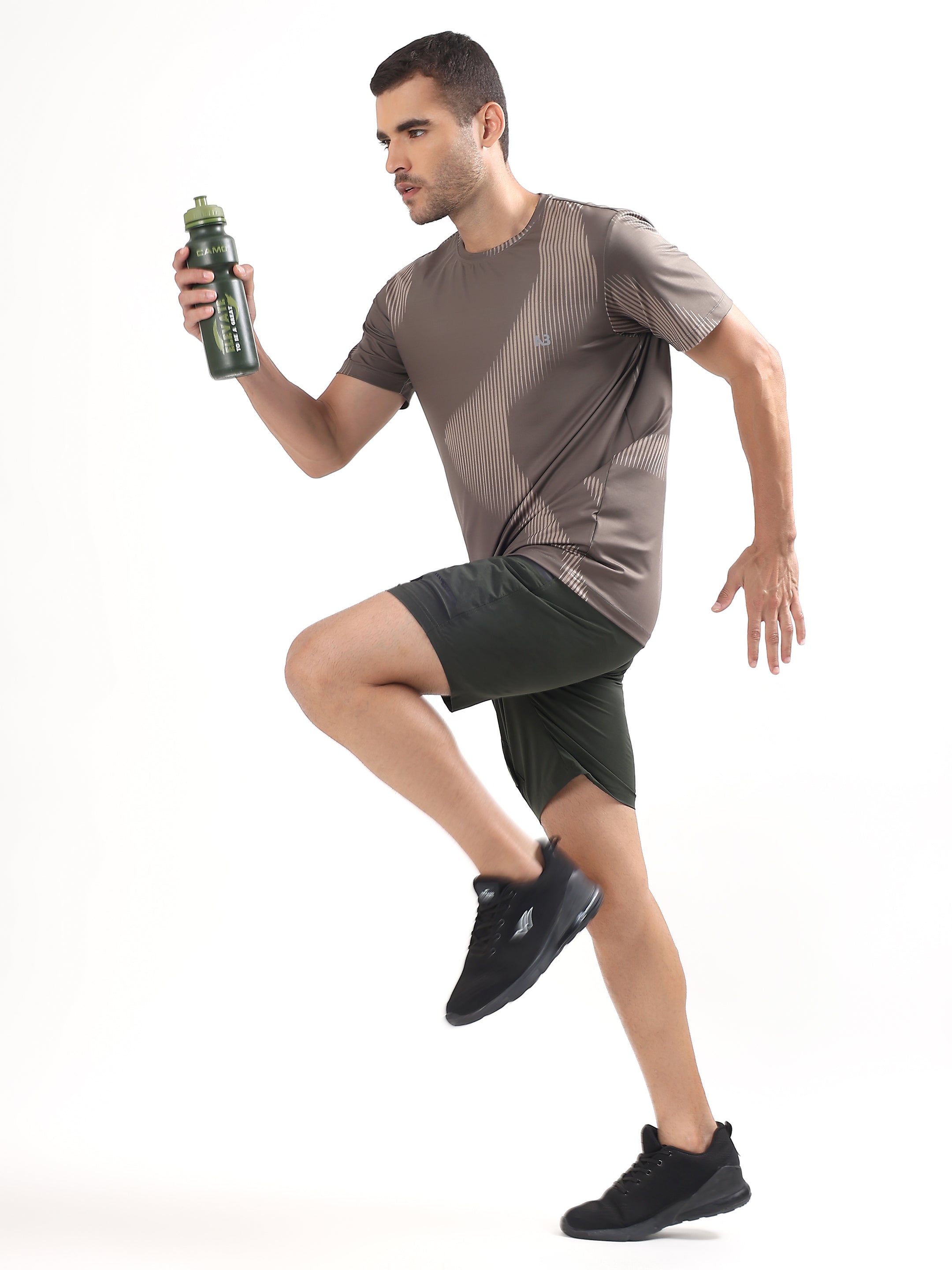 MEN DARK GREEN LIGHTWEIGHT UTILITY SHORTS