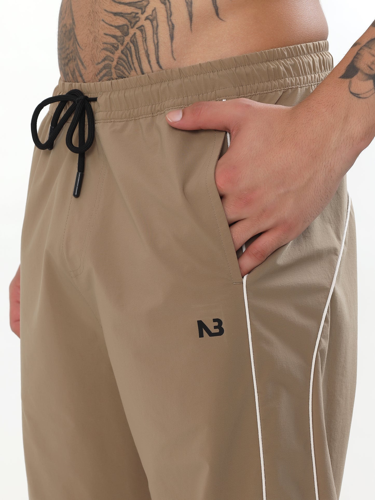 MEN'S ACTIVEWEAR TRACK PANTS – SANDSTONE BEIGE