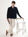 NAVY BALUE LINEN SHIRT
