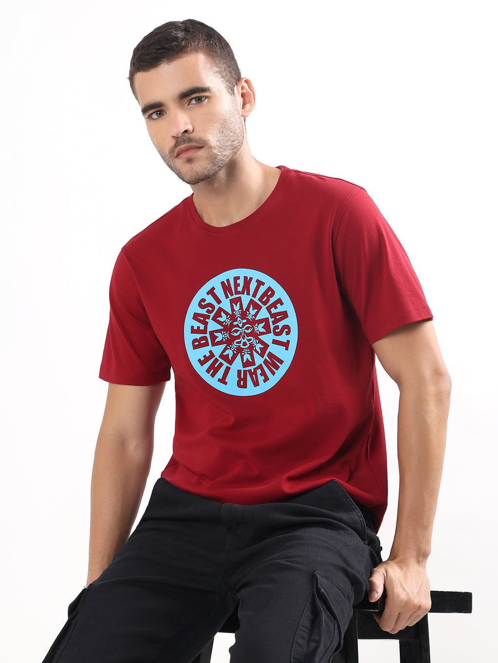 WEAR THE BEAST CIRCULAR GRAPHIC REGULAR T-SHIRT