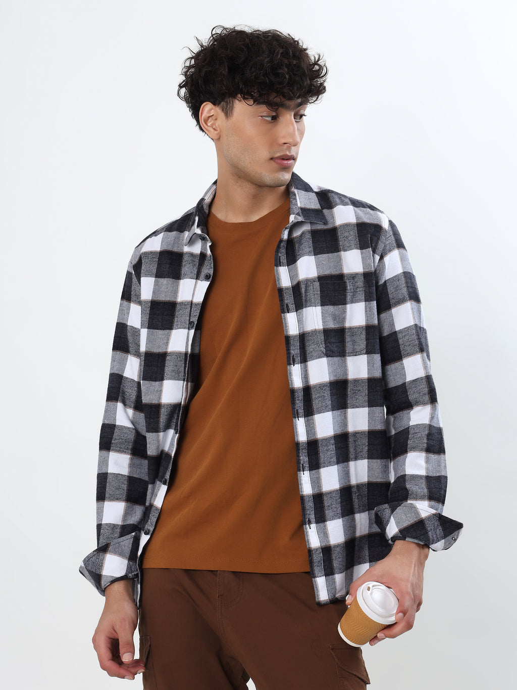 BLACK AND WHITE BUFFALO CHECKED FLANNEL