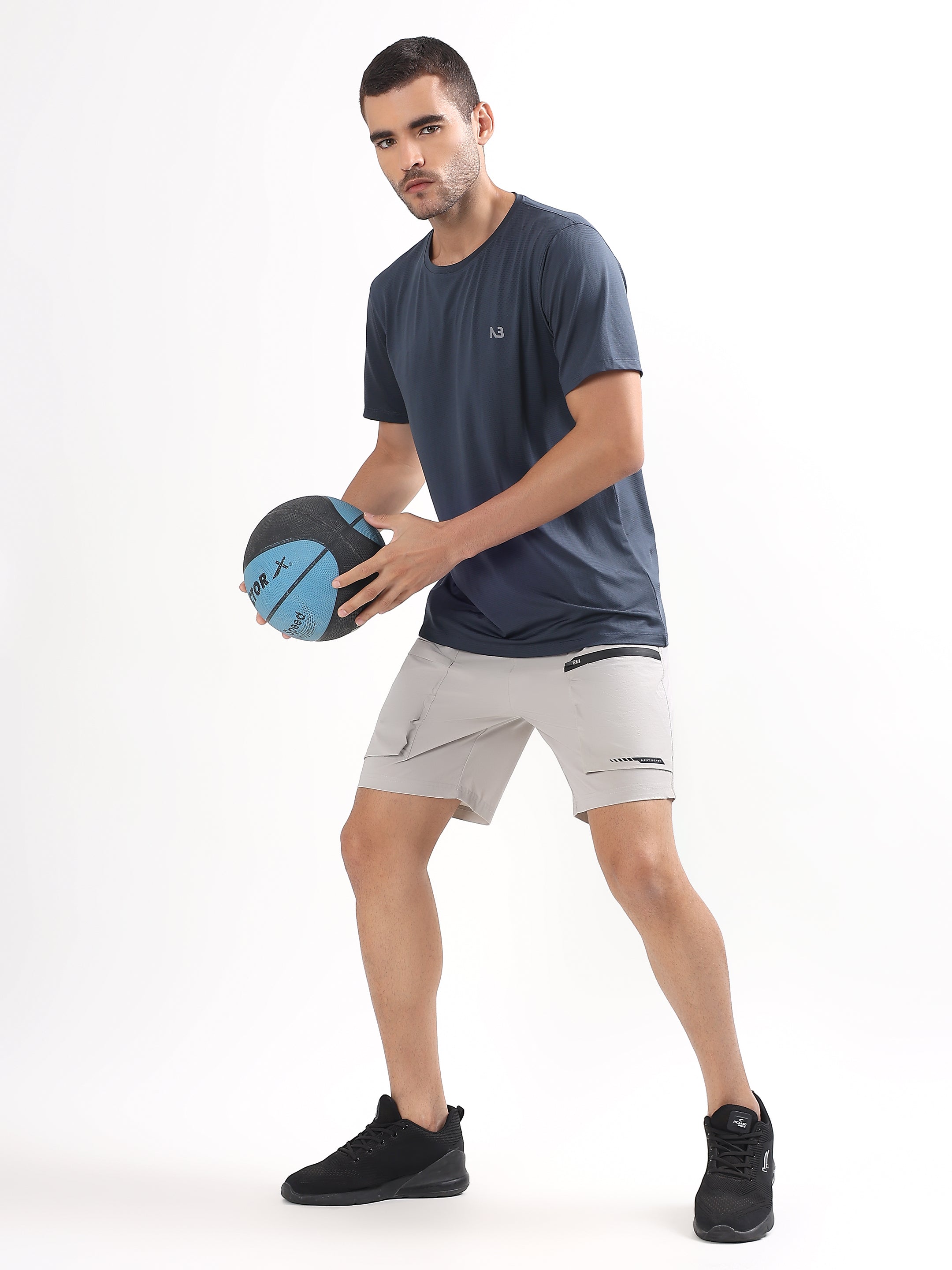 MEN LIGHT GREY LIGHTWEIGHT UTILITY SHORTS