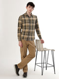 OLIVE & BEIGE PLAID CHECK