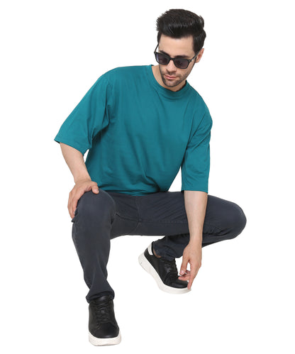 Ocean Oversized Cotton T-shirts Relaxed Fit Tees for Men