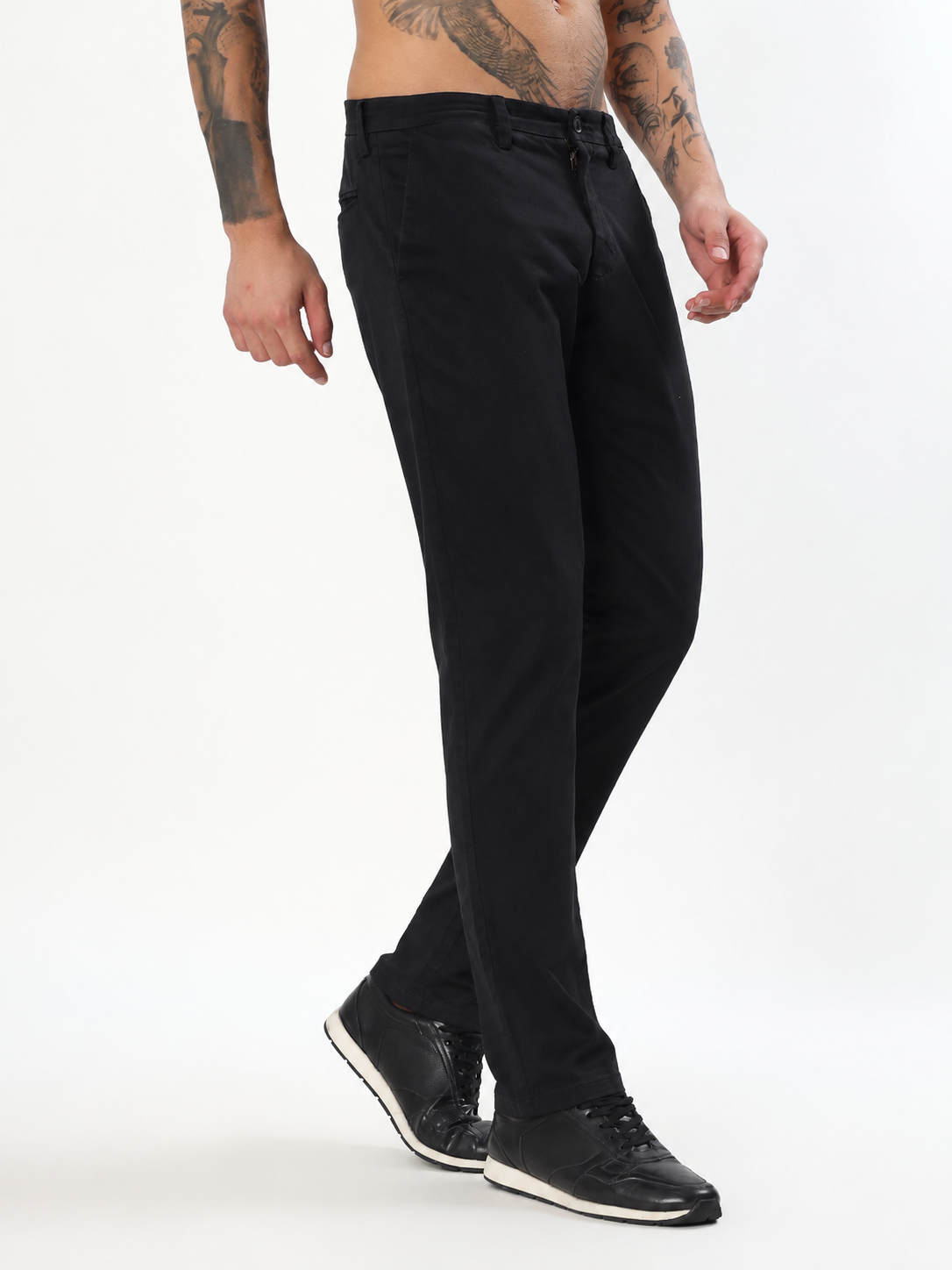 MEN'S BLACK SLIM FIT CHINOS