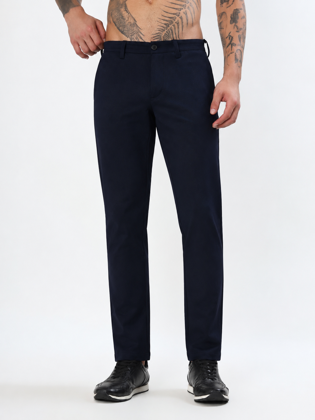 MEN'S NAVY BLUE SLIM FIT CHINOS