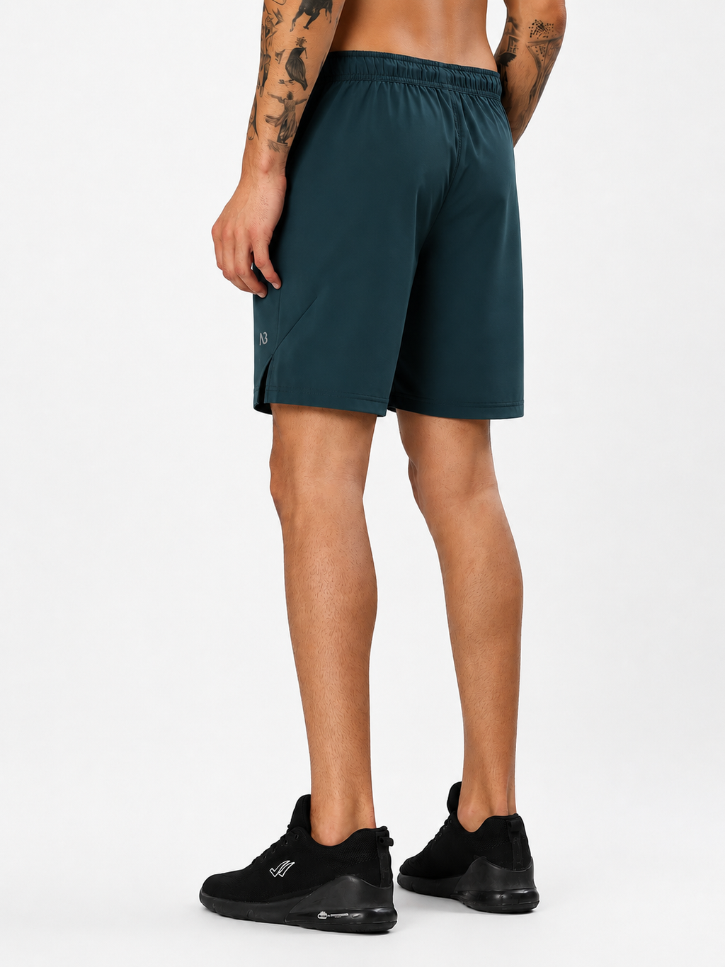 DEEP TEAL NYLON CRUSH PERFORMANCE SHORTS