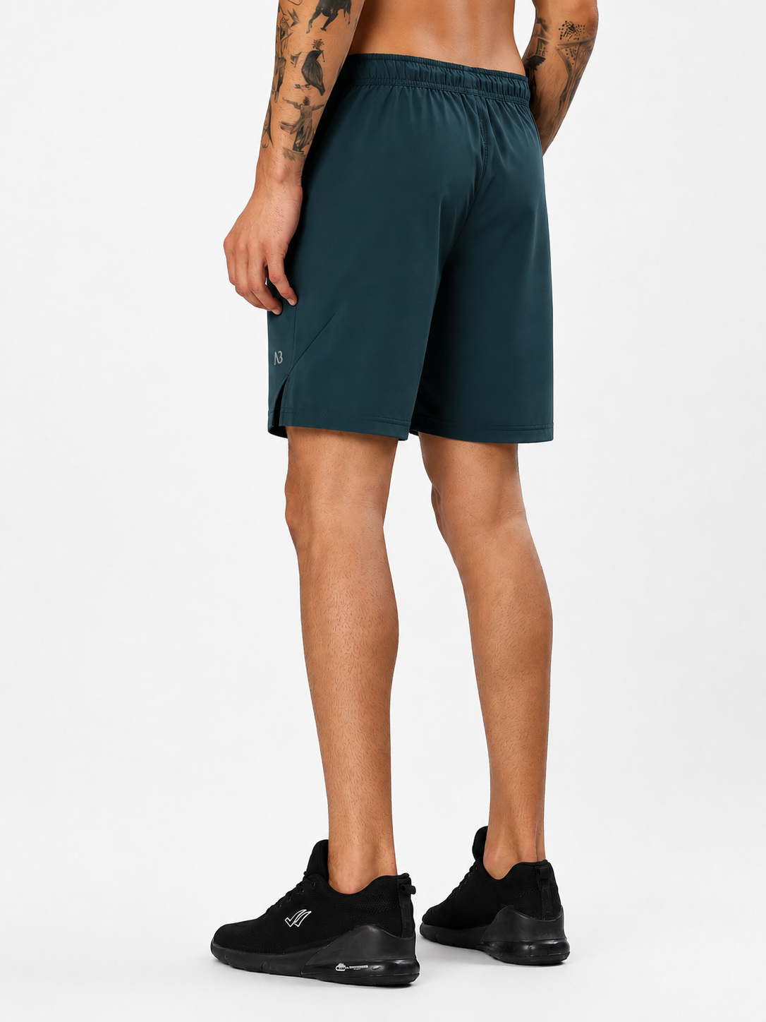 DEEP TEAL NYLON CRUSH PERFORMANCE SHORTS