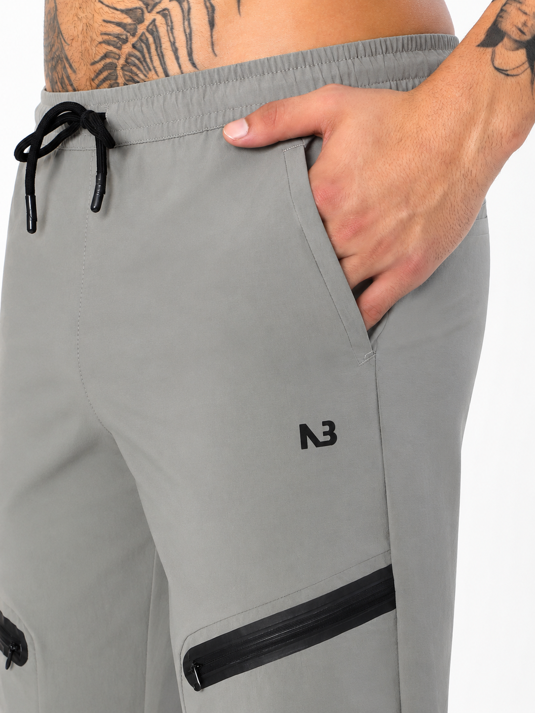 LIGHT GREY UTILITY JOGGERS