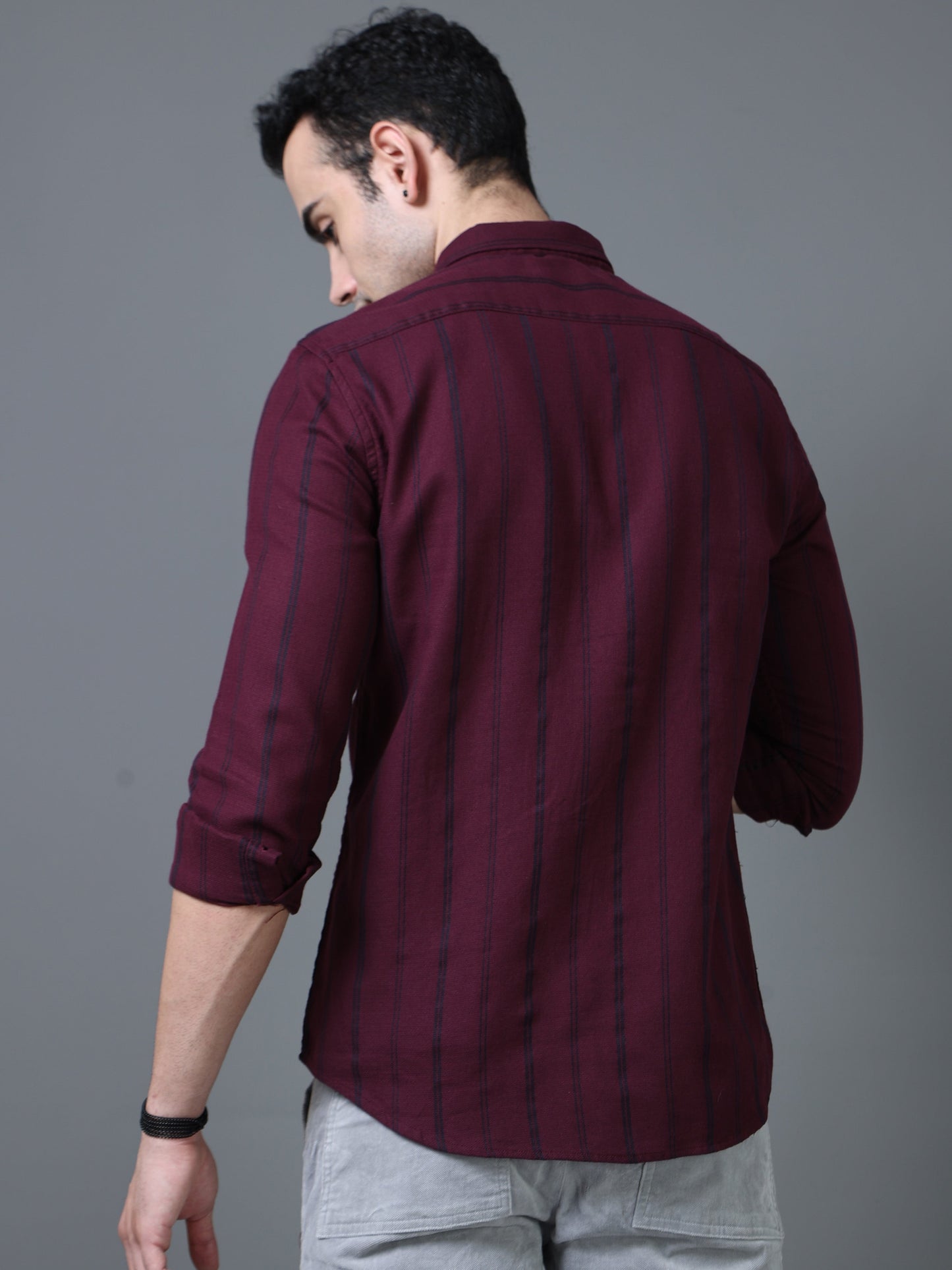 Pencil Dual Maroon Stripe shirt